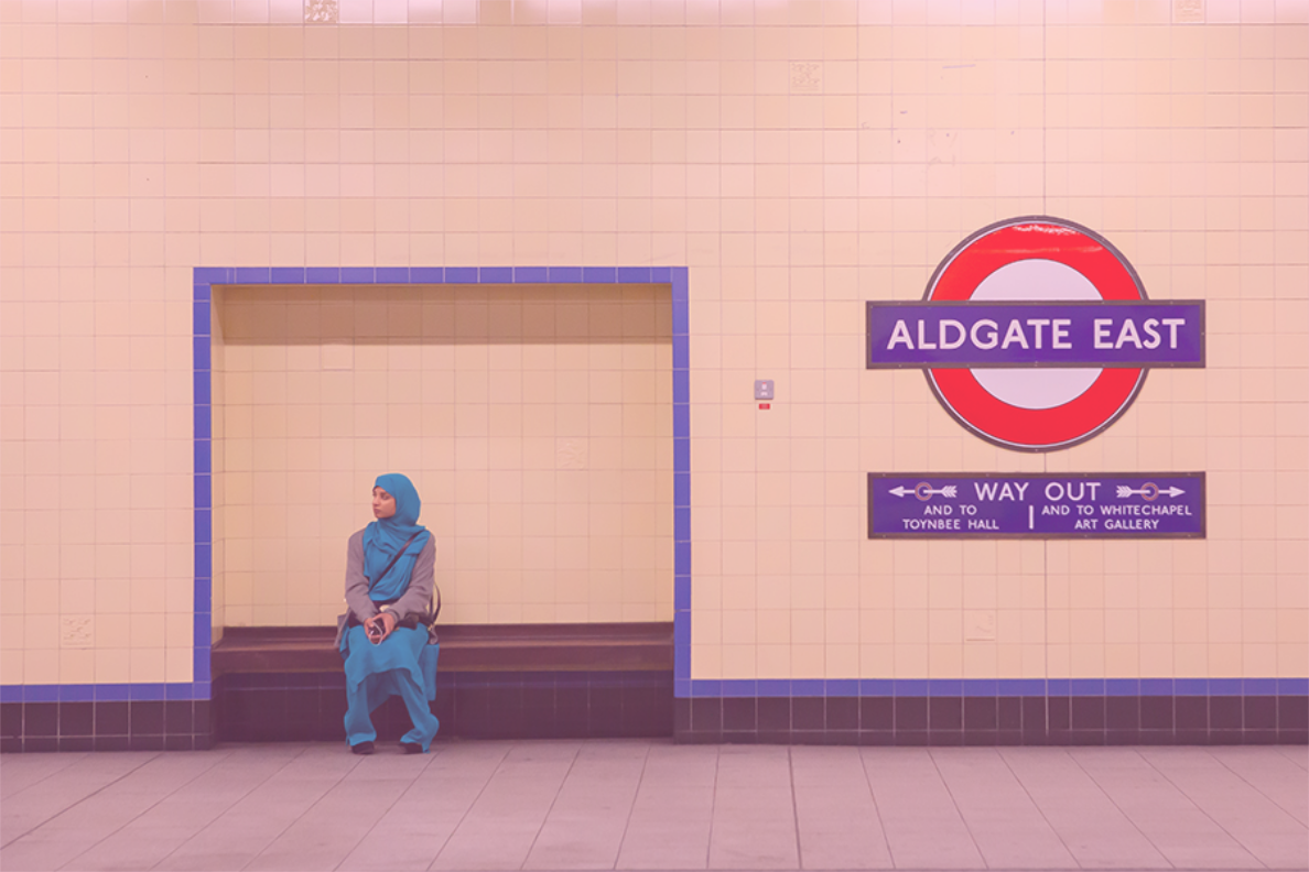 Photo: "Aldgate east" by Roberto Trombetta licensed under CC BY-NC 2.0. Hue modified from the original