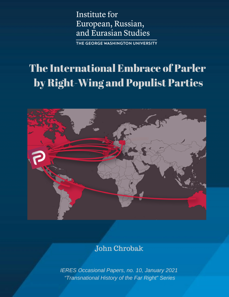 Cover page The International Embrace of Parler by Right-Wing and Populist Parties