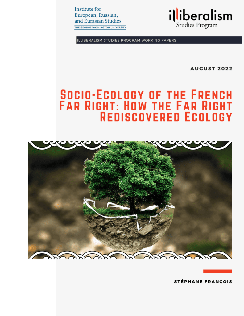 Francois Socio-Ecology of the french far right cover page